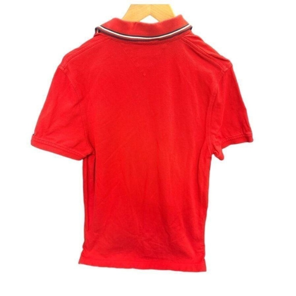 Tommy Hilfiger | y2k dead stock  Men's Red Polo Shirt | Medium | Great Condition - Picture 4 of 4